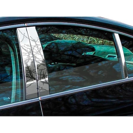 Qaa Stainless Steel Pillar Exterior Trim 6Pc Fits 2011-2018 Volvo S60 PP11386